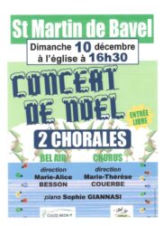 Saint-Martin de Bavel : Concert en l’Eglise de la commune Bugiste.