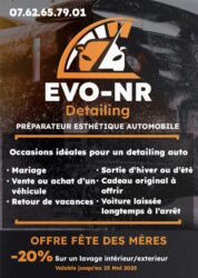 EVO NR DETAILING : Pour la fête des mères, bénéficiez de -20% sur le lavage auto !