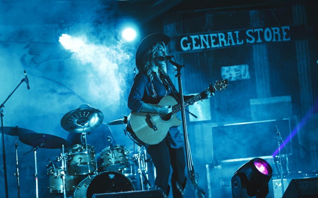 woman performing on stage