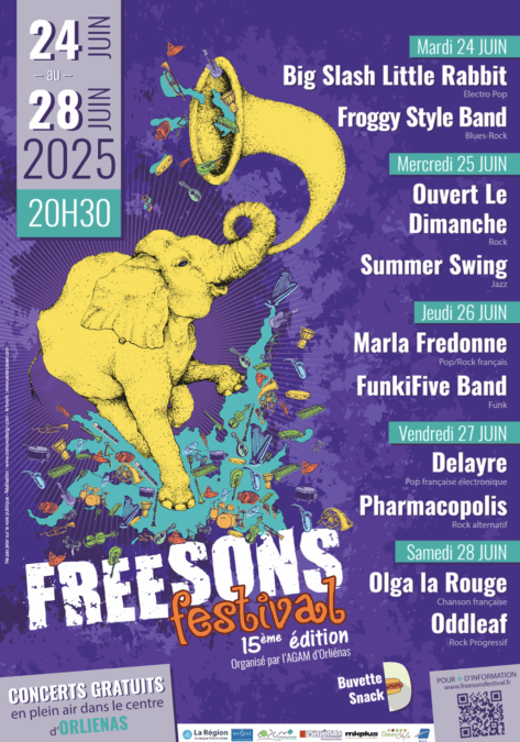 Freesons Festival 2025 : Cinq jours de concerts en plein cœur d’Orliénas !