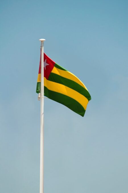 a flag on a pole