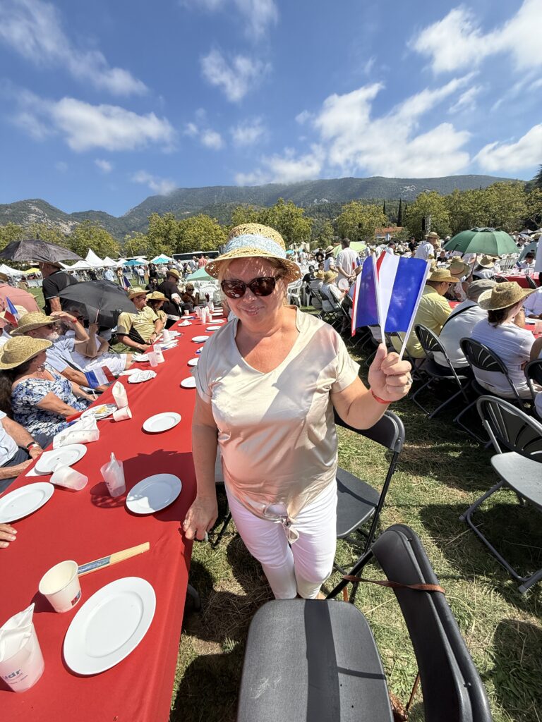 Christine, supportrice d'Eric Ciotti, lors de sa rentrée politique à Levens.